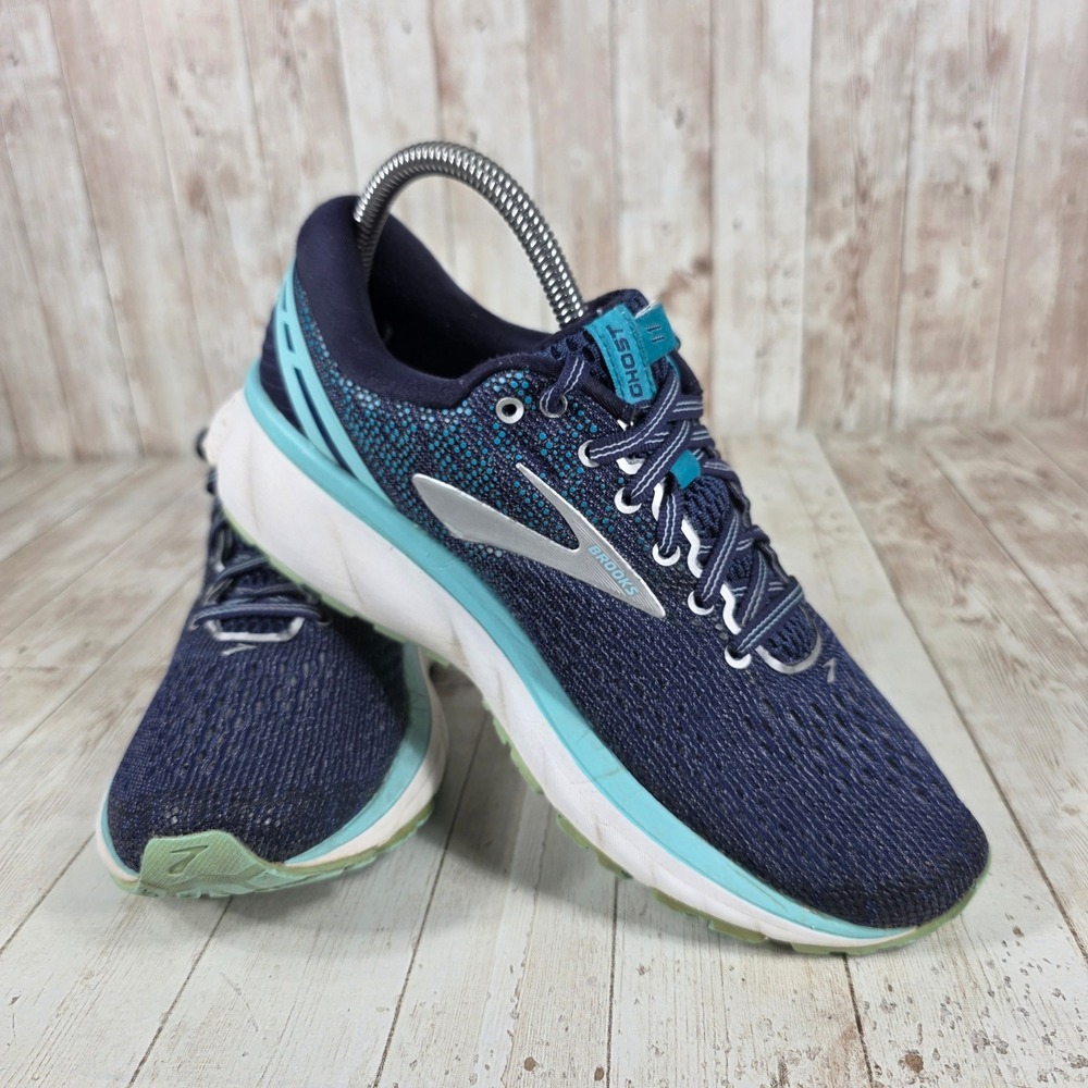 Brooks Ghost 11 Women's Running Shoes Navy Teal Size 7.5 Athletic Sneakers - Picture 6 of 8
